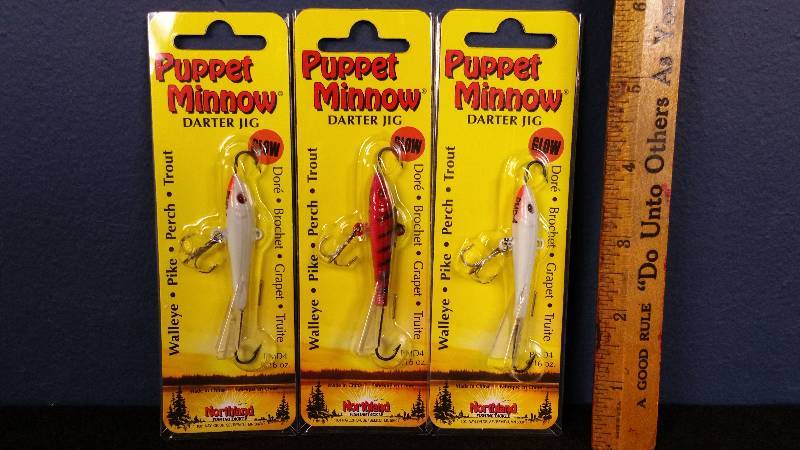 lot 139 image: Group of (3) Northland Puppet Minnows