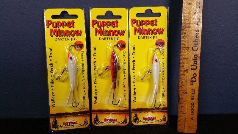 lot 141 image: Group of (3) Northland Puppet Minnows