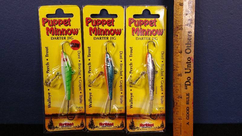 lot 144 image: Group of (3) Northland Puppet Minnows