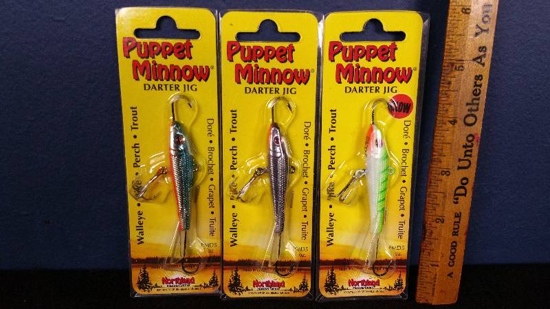 lot 150 image: Group of (3) Northland Puppet Minnows