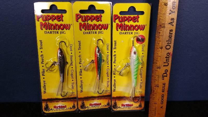 lot 151 image: Group of (3) Northland Puppet Minnows