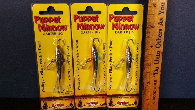 lot 153 image: Group of (3) Northland Puppet Minnows