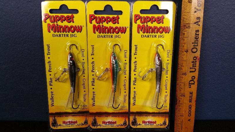 lot 154 image: Group of (3) Northland Puppet Minnows