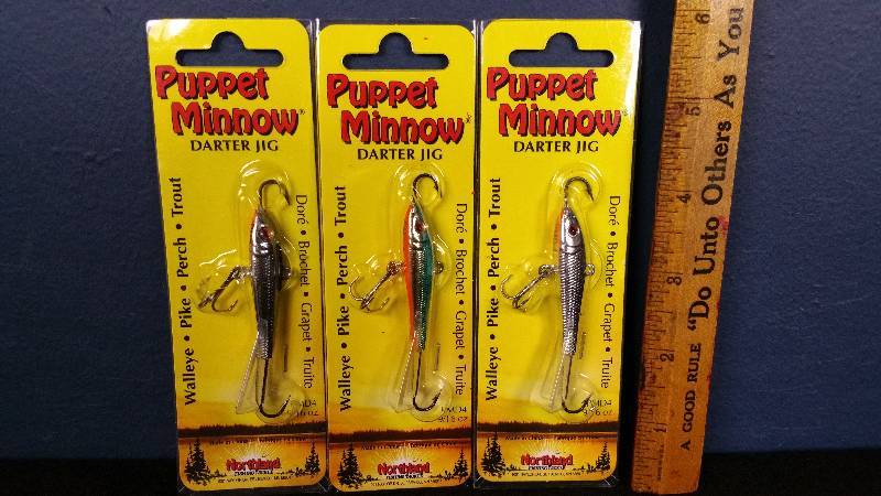 lot 155 image: Group of (3) Northland Puppet Minnows
