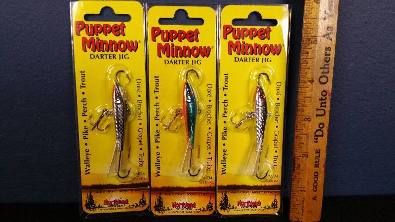 lot 156 image: Group of (3) Northland Puppet Minnows