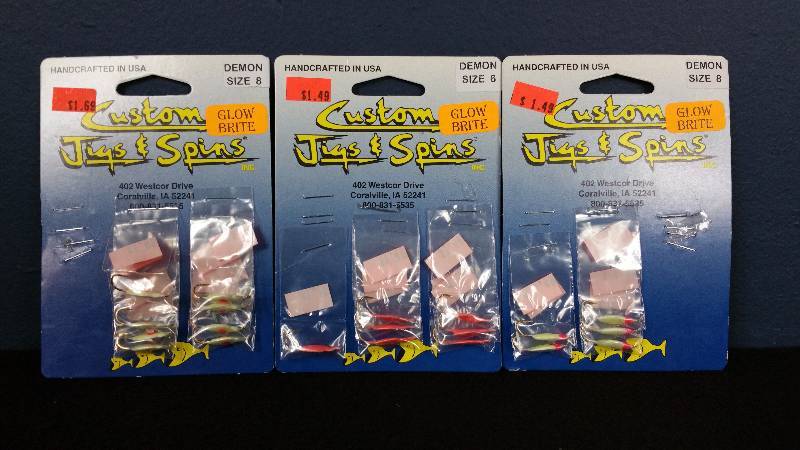 lot 159 image: Group of (20) Custom Jigs and Spins Brand Tackle