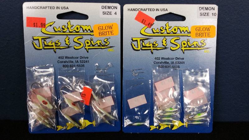 lot 161 image: Group of (17) Custom Jigs and Spins Brand Tackle