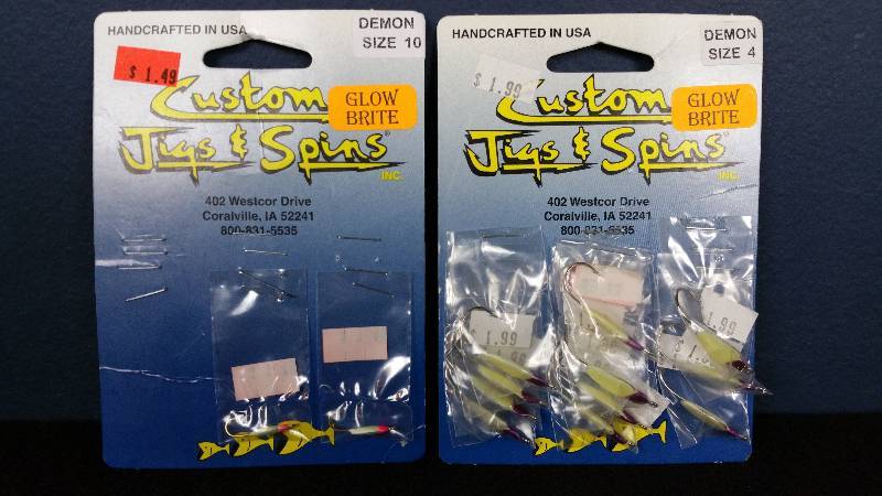 lot 162 image: Group of (13) Custom Jigs and Spins Brand Tackle