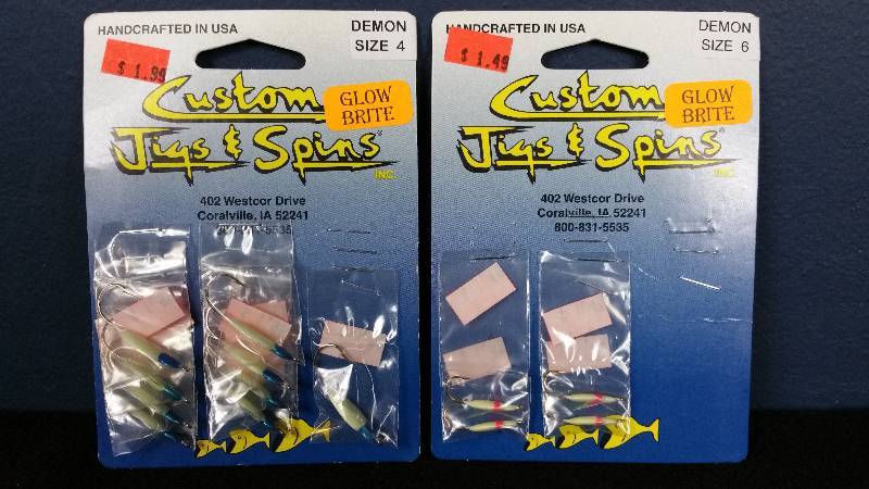 lot 163 image: Group of (13) Custom Jigs and Spins Brand Tackle