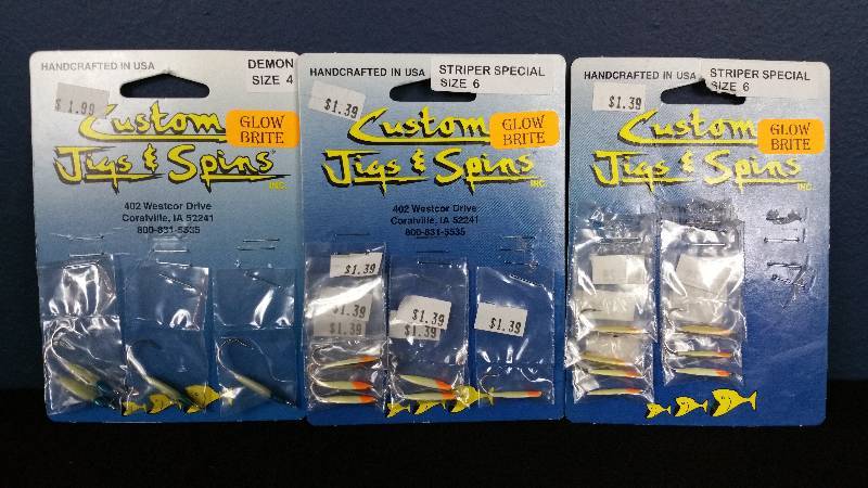 lot 167 image: Group of (17) Custom Jigs and Spins Brand Tackle