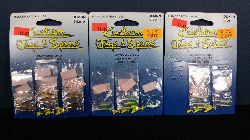 lot 168 image: Group of (22) Custom Jigs and Spins Brand Tackle