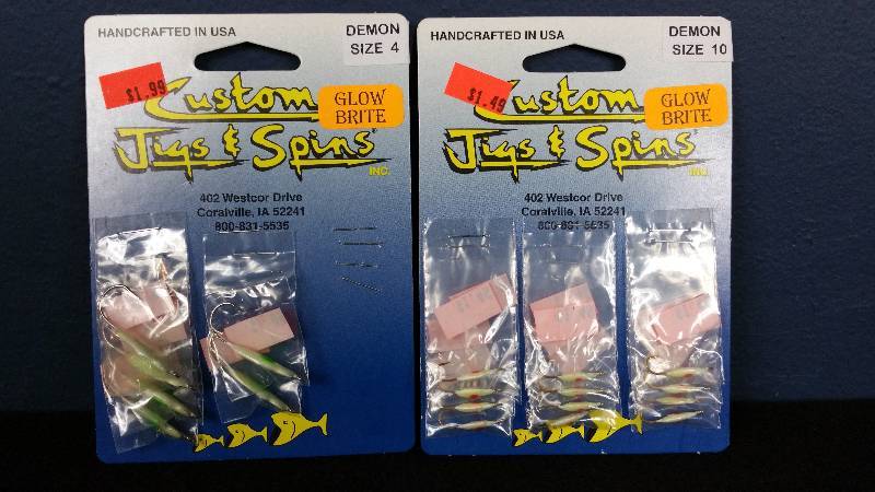 lot 169 image: Group of (18) Custom Jigs and Spins Brand Tackle