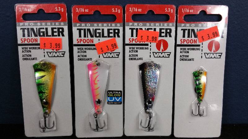 lot 293 image: Group of (4) Factory Packed Tingler Spoon Lures