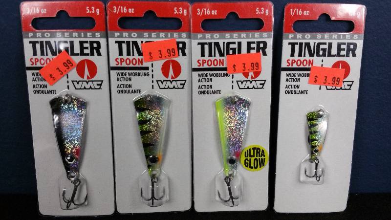 lot 294 image: Group of (4) Factory Packed Tingler Spoon Lures