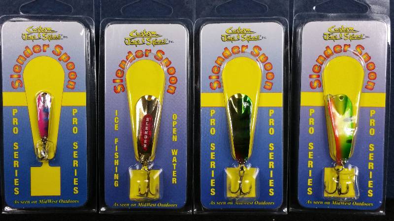 lot 297 image: Group of (4) Custom Jigs & Spins Ice Fishing Lures