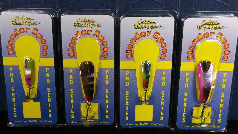 lot 299 image: Group of (4) Custom Jigs & Spins Ice Fishing Lures