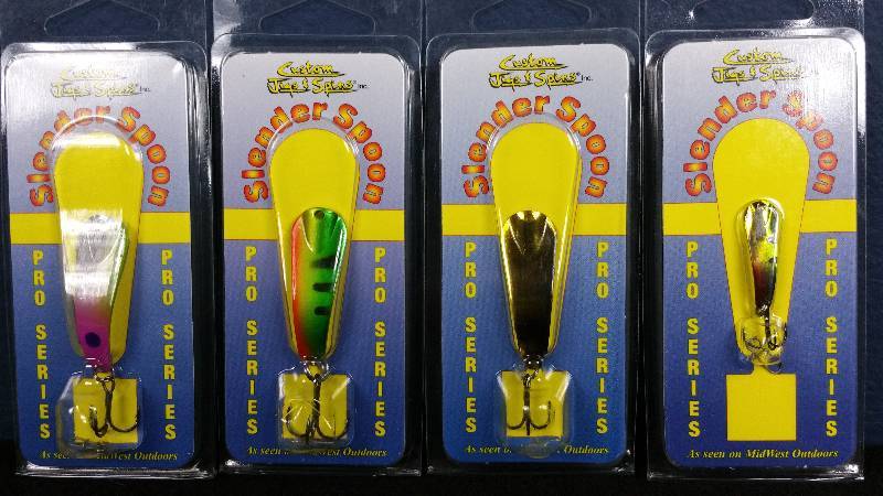 lot 304 image: Group of (4) Custom Jigs & Spins Ice Fishing Lures