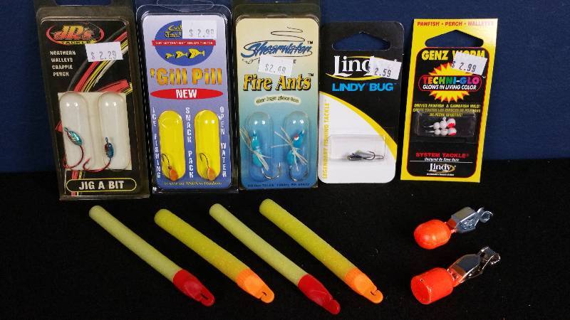 lot 316 image: Group of (5) Ice Fishing Jigs & Misc.