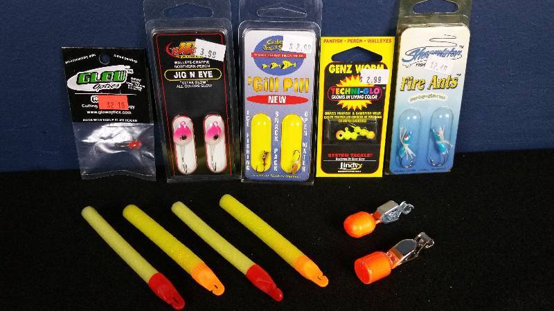lot 319 image: Group of (5) Ice Fishing Jigs & Misc.