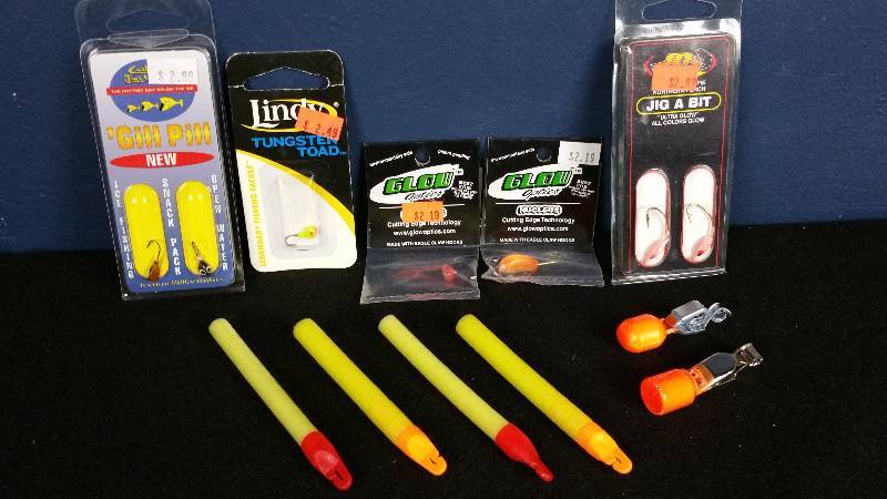 lot 326 image: Group of (5) Ice Fishing Jigs & Misc.