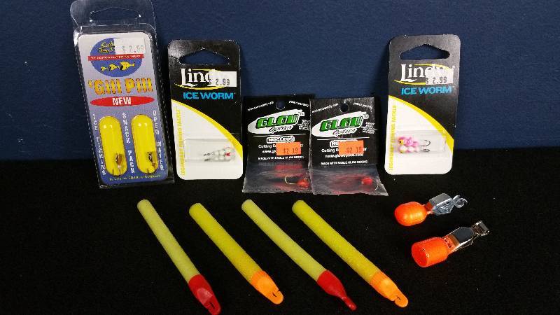 lot 327 image: Group of (5) Ice Fishing Jigs & Misc.