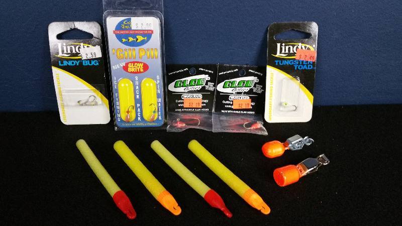 lot 329 image: Group of (5) Ice Fishing Jigs & Misc.