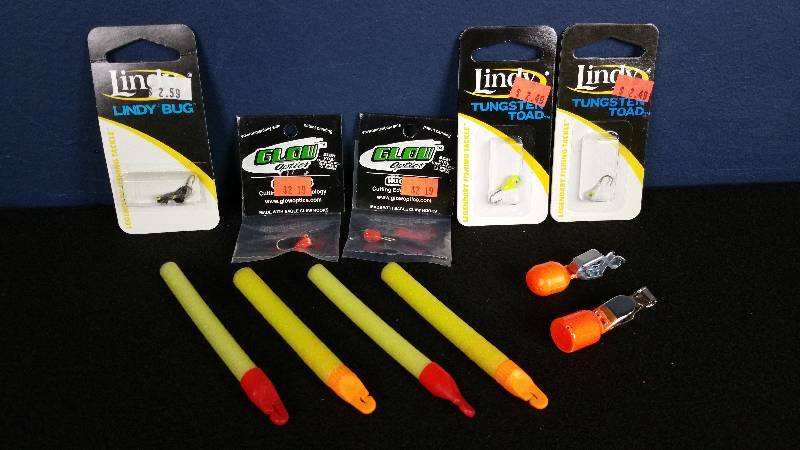 lot 330 image: Group of (5) Ice Fishing Jigs & Misc.