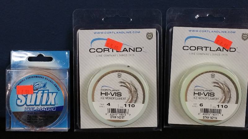 lot 353 image: Group of (3) Sufix & Cortland Hi-Vis ice line