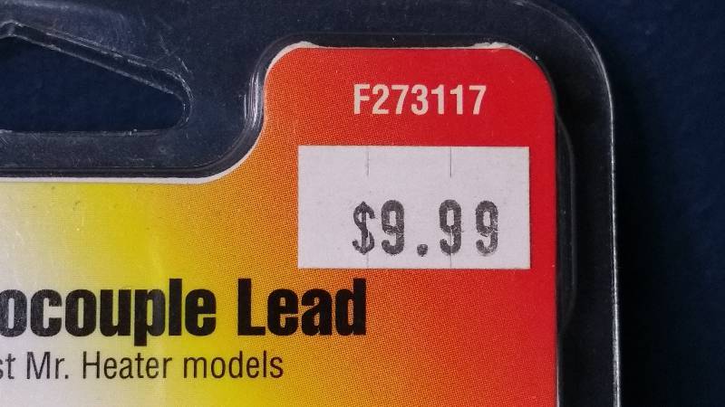 lot 71 image: Mr. Heater 12.5 Thermocouple Lead