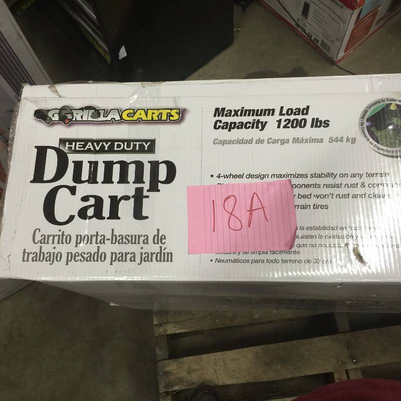 Gorilla Dump Cart Maximun Load 1200 Lbs