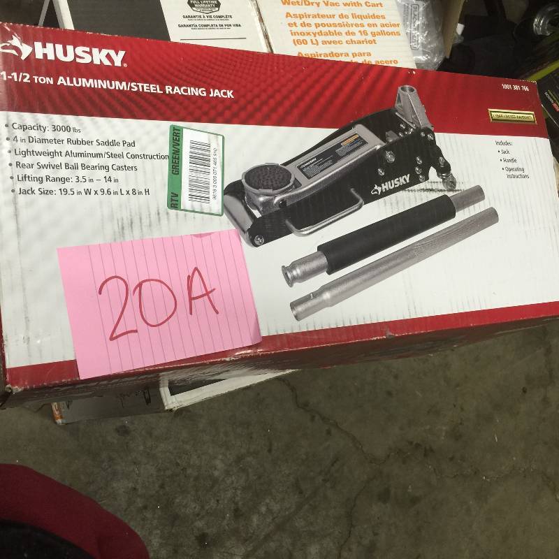 Husky 1 12 Ton AluminumSteel Racing Jack in like new condition