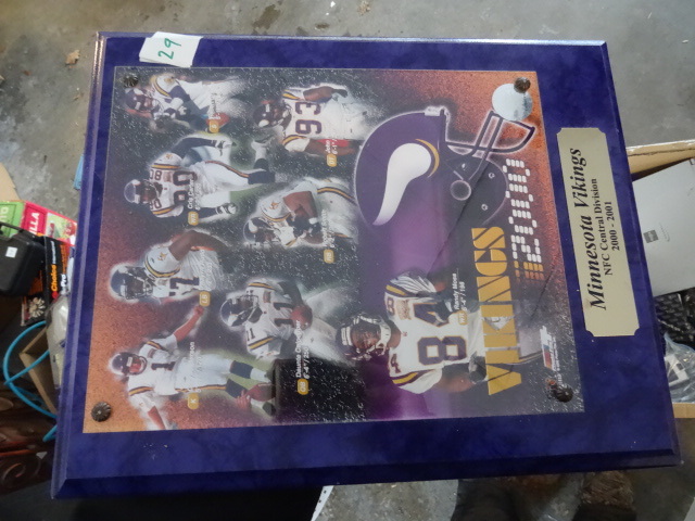 vikings 2001 division plaque