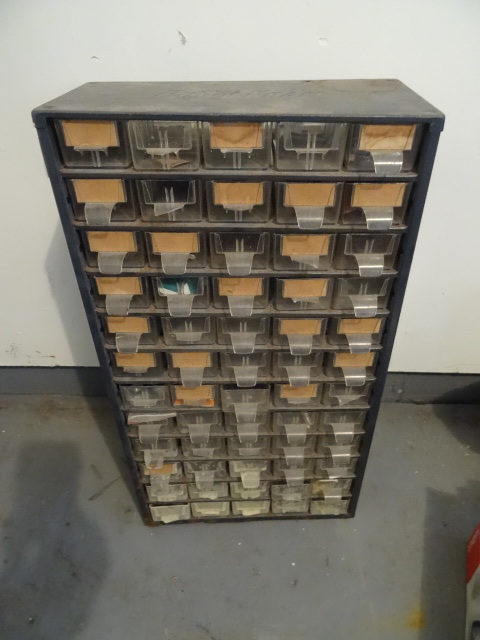 Hardware cabinet 60 drawer with misc hardware