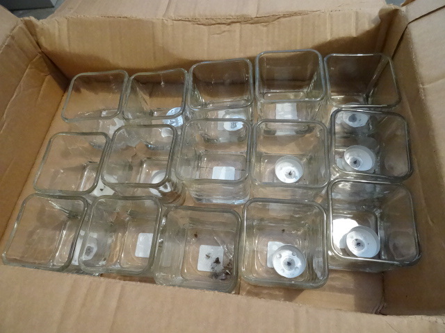 Libbey Table candle holders 3.5x3.5 lot of 15