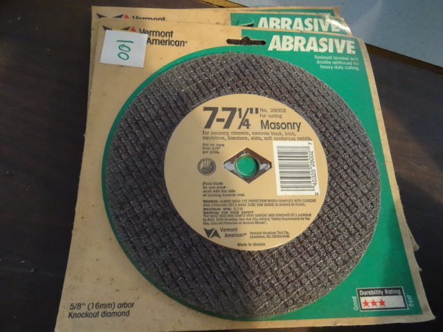 7.25 Masonary Blade for cutting lot of 4