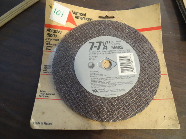 7.25 Metal cutting blade