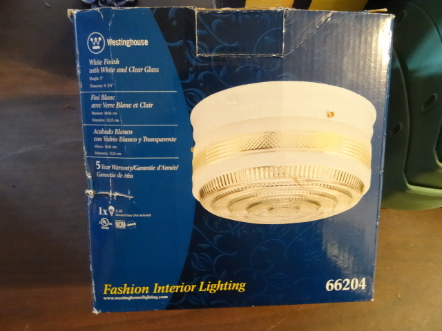 Westing house white finish ceiling light