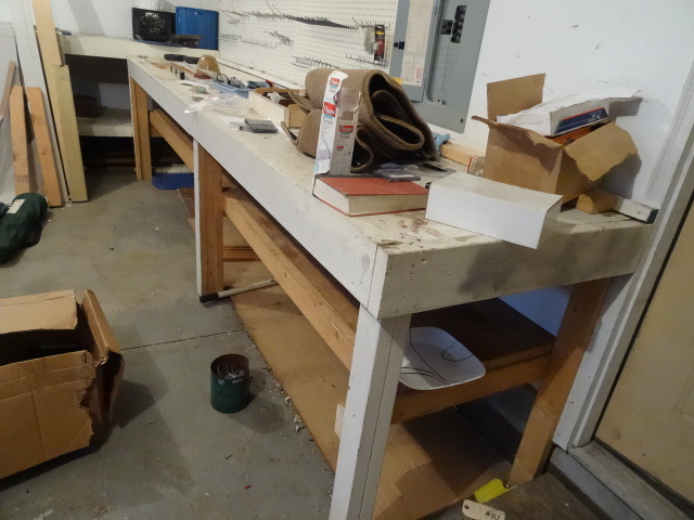 Work Bench tables 164x32x41 next piece 93x33x46