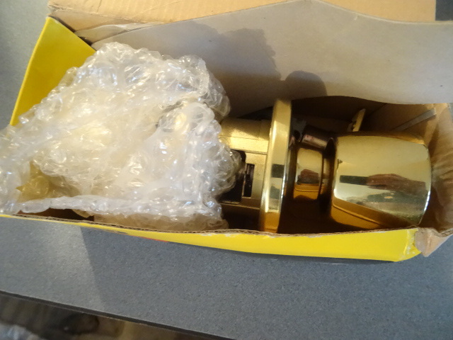 Brass privacy door lock set