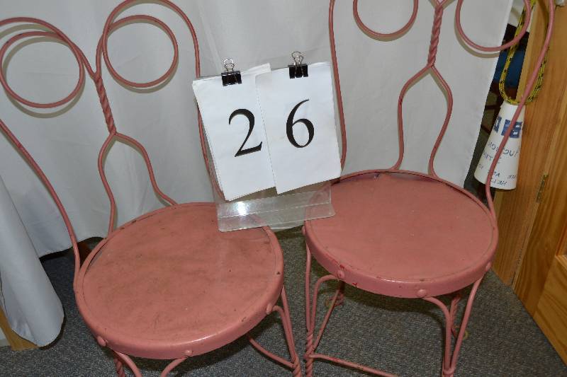 lot 26 image: Ice Cream Parlor Chairs