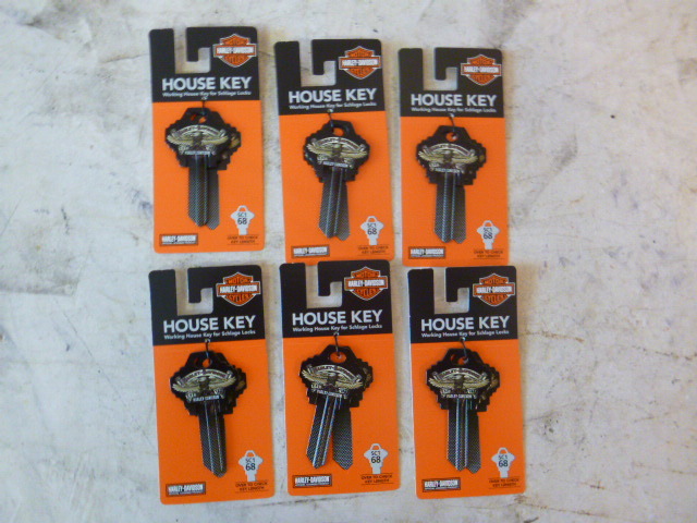 6 Blank Harley Davidson Eagle House Keys