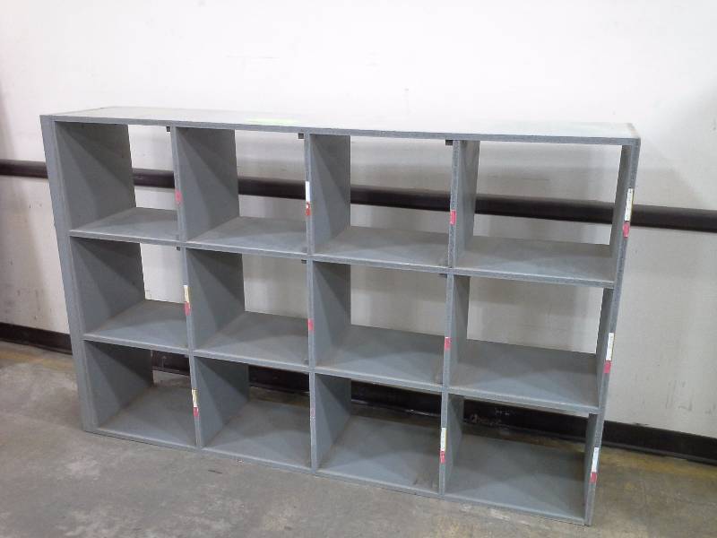Wooden cube style shelf system