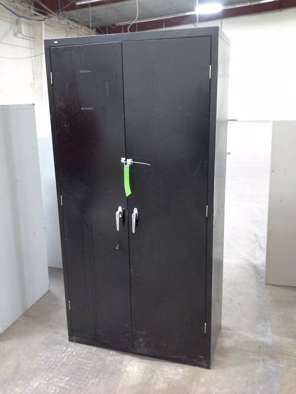 Black metal cabinet