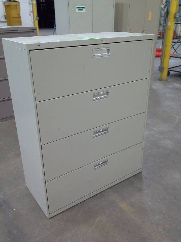 Lateral file cabinet, four drawers