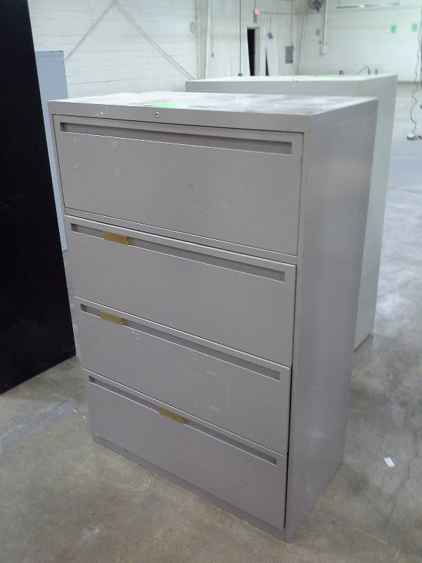 Lateral file cabinet, four drawers