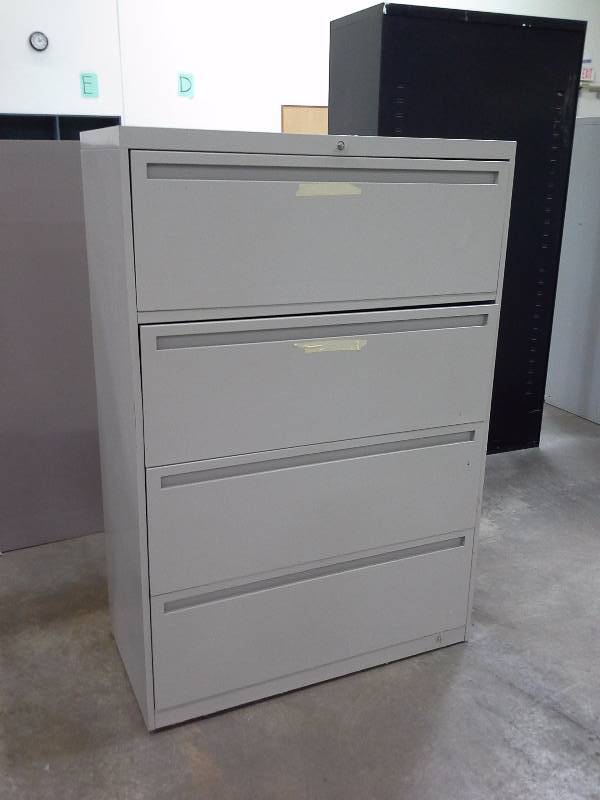 Lateral file cabinet, four drawers