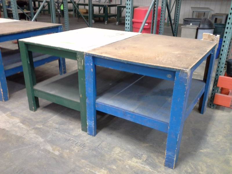 (2) wooden tables