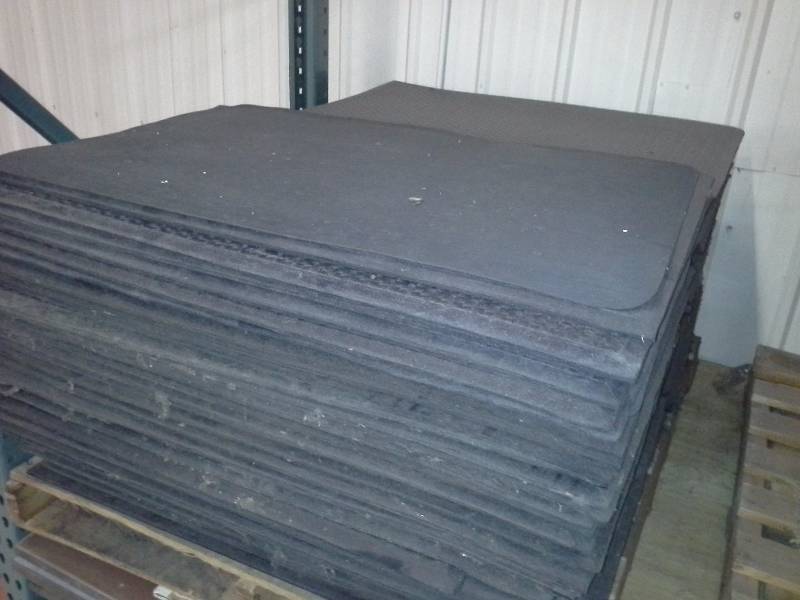 Approximately (70) anti-fatigue rubber mats