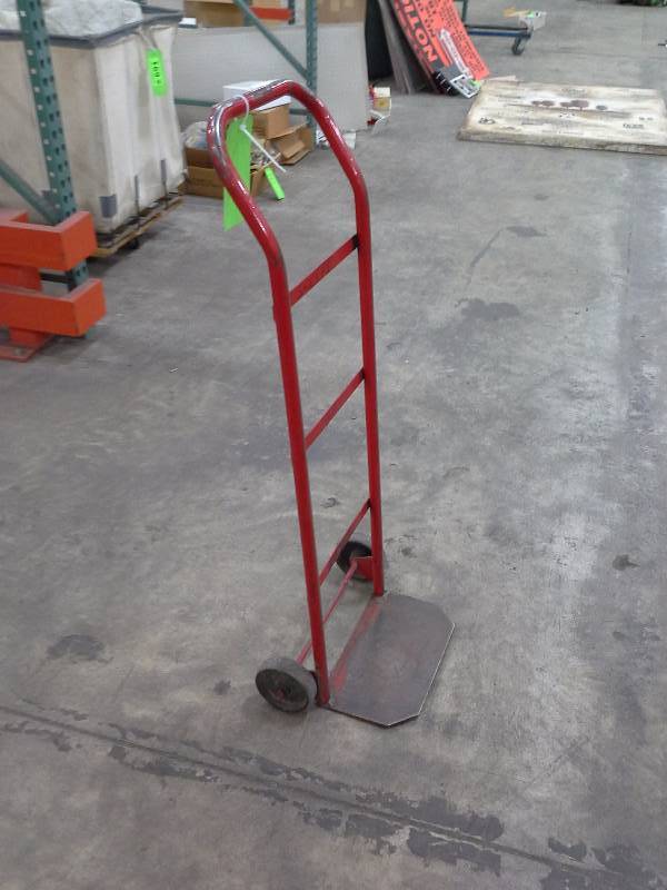 Two wheel rubber tire hand truck