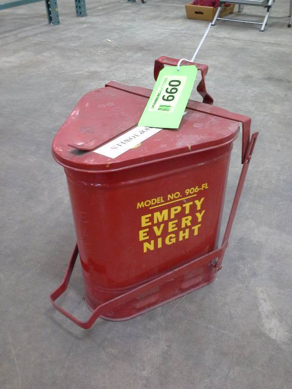 Rags container, oily waste can